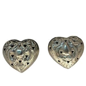 Alda's English Silverplate Friendship Heart Boxes One w Soap and Tag